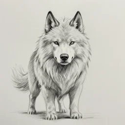 pencil sketch of a wendigo, 4 k realistic photo