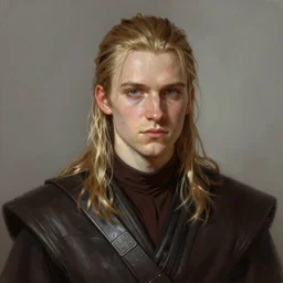 portrait of a man by greg rutkowski, he is about 2 0 years old, he looks like young geralt of rivia, wearing jedi robes, star wars expanded universe, highly detailed portrait, digital painting, artstation, concept art, smooth, sharp foccus ilustration, artstation hq