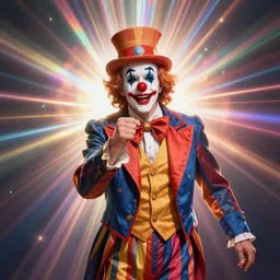uncle sam as a clown, radiant light, caustics, heroic, bright iridescent light, by gaston bussiere, bayard wu, greg rutkowski, maxim verehin