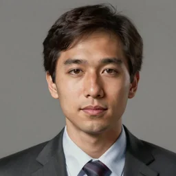 hyper realistic, portrait of dwight shrute : : 2, ethnicity : japanese, painted by greg rutkowski, wlop, loish,