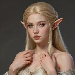 beautiful elven princess, accurate anatomy, only two hands, highly detailed, digital painting, artstation, concept art, smooth, sharp focus, illustration, Unreal Engine 5, 8K, art by tamplier painter