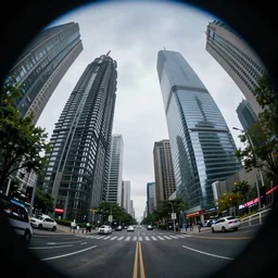street view, dystopian! utopian!!, trending on artstation, fisheye!!! lens