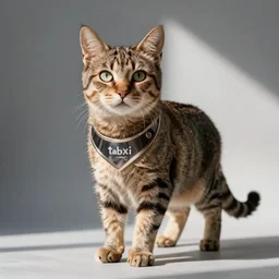 tabxi cat, in lather armor , HD , realism