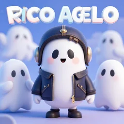 nico di angelo pixar character poster, ghosts theme, cgstation, 3 d model, adorable quirky character design, wearing an aviator jacket