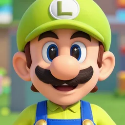 a close - up photo of a man who looks like luigi from game, ultra hd, iphone, 3 0 mm, bokeh photo