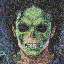 michael jackson!!!! realistic dramatic !big face realistic close up concept art  of michael jackson subtle skull green zombie as a dragon ball Z  character,dark eye sockets,  graveyard landscape at night , 4k anime character illustration by akira toriyama, artstation