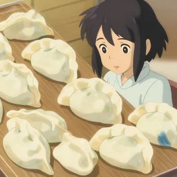 dumplings, animation, by makoto shinkai, digital art, illustrations