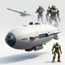 a bulbous spaceship robot inspired by a Zeppelin submarine and maschinen krieger, ilm, beeple, star citizen halo, mass effect, starship troopers, elysium