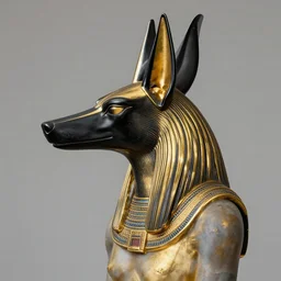 Anubis, back and gold detail