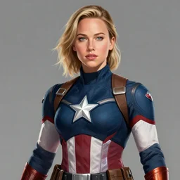 a beautiful rendering of jennifer laurence as captain America by nick Silva, trending on artstation, instagram