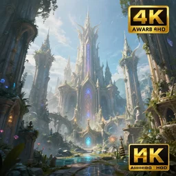 inside a magical ethereal elven city, highly detailed, 4 k, hdr, award - winning, unreal engine 5, artstation