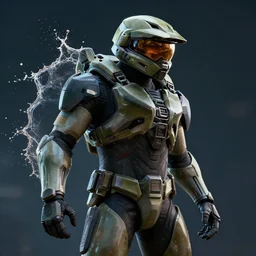 halo 5, splash art, movie still, cinematic lighting, dramatic, octane render, long lens, shallow depth of field, bokeh, anamorphic lens flare, 8 k, hyper detailed, 3 5 mm film grain