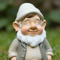 a portrait of sherlock holmes as a garden gnome
