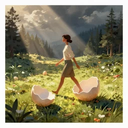 walking on eggshells by disney concept artists, blunt borders, rule of thirds