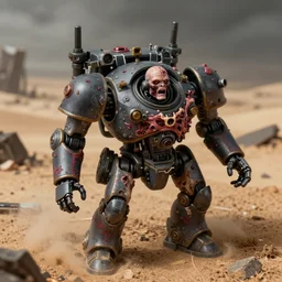 aerial view cinematic of a zombie heavy battlemech military with flesh, by kow yokoyama, maschinen krieger, hobby japan, stormy post apocalyptic desert, highly detailed, 3 5 mm, shot with canon 5 d mark ii, face detail, rob bottin, rick baker, jordu schell, artstation, cg society, soft illumination