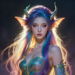 a portrait of a beautiful elegant elemental entity, highly detailed, backlit, strong rim light, digital painting, HDRI, by Dan Mumford, vivid colors, high contrast,8k resolution, intricate, photorealistic, smooth
