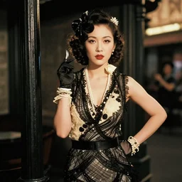 pin - up girl, 1 9 2 0's, noir, 8 k