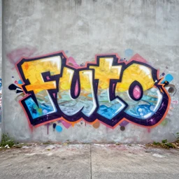 a graffiti style with the letters futo