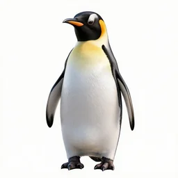 a penguin with a transparent background, 8 k, hyper realism, unreal engine 5