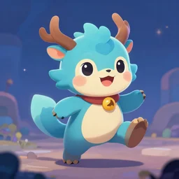 stylized cute creature pet fantasy character design for a kid's show, dynamic pose, stunning illustration trending on artstation