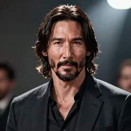 Keanu Reeves as a character in Tekken, film still, photorealistic