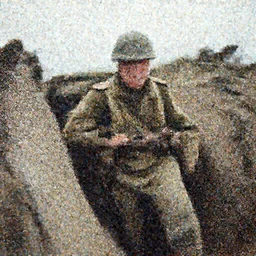Kurtis Conner as a soldier, ww1 trench, war photo, film grain