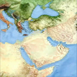middle east map by hieronymus bosch,