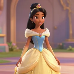 an african disney princess, computer generated model, movie still