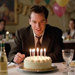 Birthday party in American Psycho (1999)