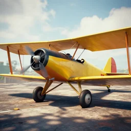 messerschmitt m 2 1 bi - plane, establishing shot, dappled light, crime scene photography, 8 k, vray, unreal engine, blender cycles, colorful