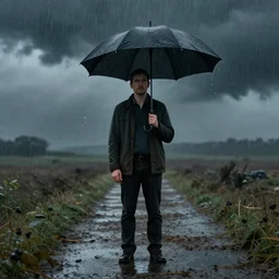 John oliver in the rain, artstation, concept art, sharp focus, matte painting, art by Josephine wall