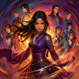 portrait of maya ali as a mage by dominik mayer, dynamic lighting, gaudy colors, ripples, fantasy, intricate, smooth, sharp focus, octane render aesthetic, official fanart behance hd artstation by maria poliakova, jesper ejsing, by rhads and makoto shinkai and lois van baarle and ilya kuvshinov