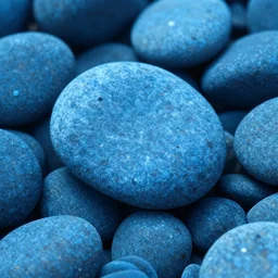 macro photography of underwater large blue pebbles,realistic, 4k