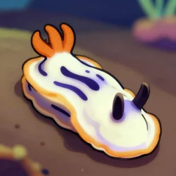 nudibranch, toon shading, cel shading, vector