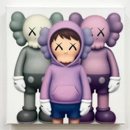 kid wearing a hoodie by shusei nagaoka, kaws, david rudnick, airbrush on canvas, pastell colours, cell shaded, 8 k,