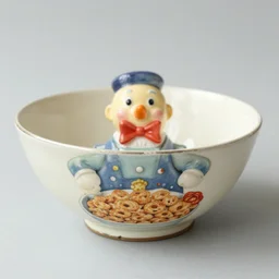 a vintage tin man cereal bowl