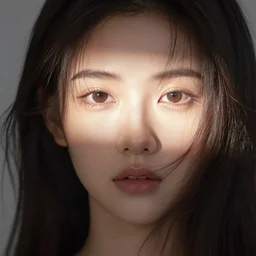 eyes of a beautiful woman, dinamyc light, headshot