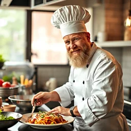 walter white with chef hat cooking delicious parmigiana