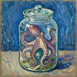 octopus in a jar, Vincent Van Gogh (1888), oil on canvas
