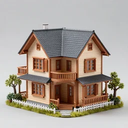 8k photograph of a miniature eastern house