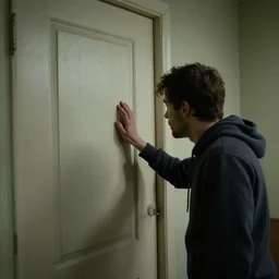 the last person on earth gets a knock on their door, hyperrealistic