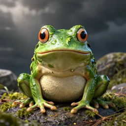 hyper realistic derpy frog by greg rutkowski