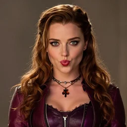Portrait of Miranda Kerr as Poison Ivy making a duck face, in Batman movie still cinematic, artstation, Greg rutkowski, UHD 8K
