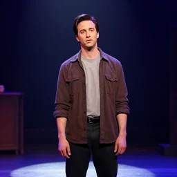 Shawn Spencer in Hamilton, production still, stage lighting