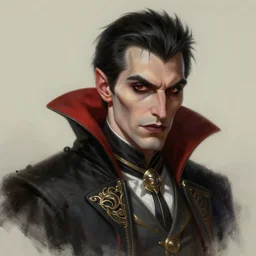 a detailed portrait of a vampire, by greg rutkowski and justin gerard, digital art, realistic painting, very detailed, fantasy, dnd, character design, trending on artstation