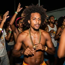 photograph of a voodoohop party in sao paulo 2 0 1 5, thomash, urubu marinka