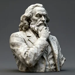Karl Marx Statue pondering his Orb, Highly Detailed, Octane Render, 8k, surfaces blemishes