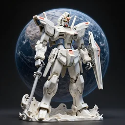 3 d octane render ultra photor realistic 8 k hyperdetailed image unreal engine, mystic occult esoteric gundam samourai cyberpunk, beautiful planet monumental, organic ceramic white on the art contemporary gallery art by alphosne mucha adolf hiremy hirschl
