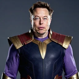 a full character portrait of elon musk as thanos, the pixar adaptation,