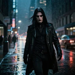 Street shot, gotham City in a rainy night, dynamic lighting, volumetric, bokeh, cinematic, establishing shot, extremly high detail, photo realistic, cinematic lighting, post processed, concept art, artstation, matte painting, style by eddie mendoza, raphael lacoste, alex ross